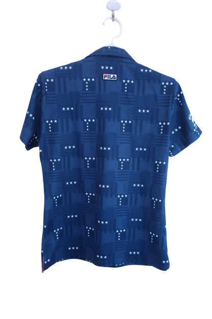 【美品】FILA GOLF(フィラゴルフ) ポロシャツ ネイビー レディース L ゴルフ用品 2405-0410 中古