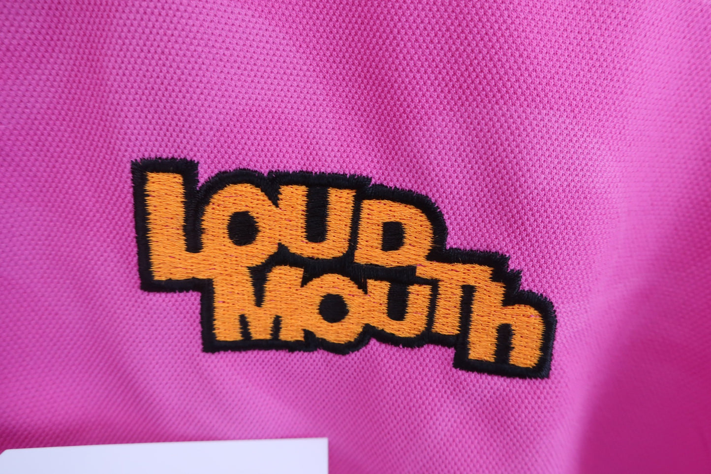 【美品】LOUDMOUTH(ラウドマウス) ポロシャツ ピンク レディース M ゴルフ用品 2405-0415 中古