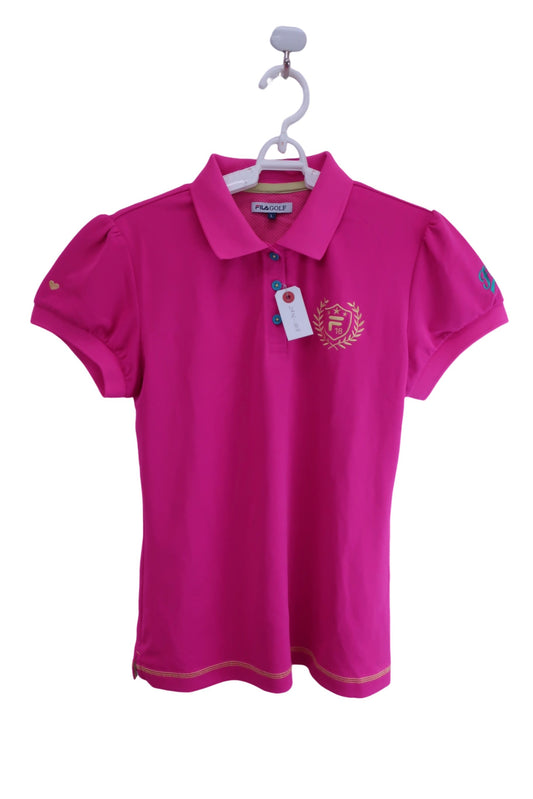 【美品】FILA GOLF(フィラゴルフ) ポロシャツ ピンク レディース L ゴルフ用品 2406-0018 中古