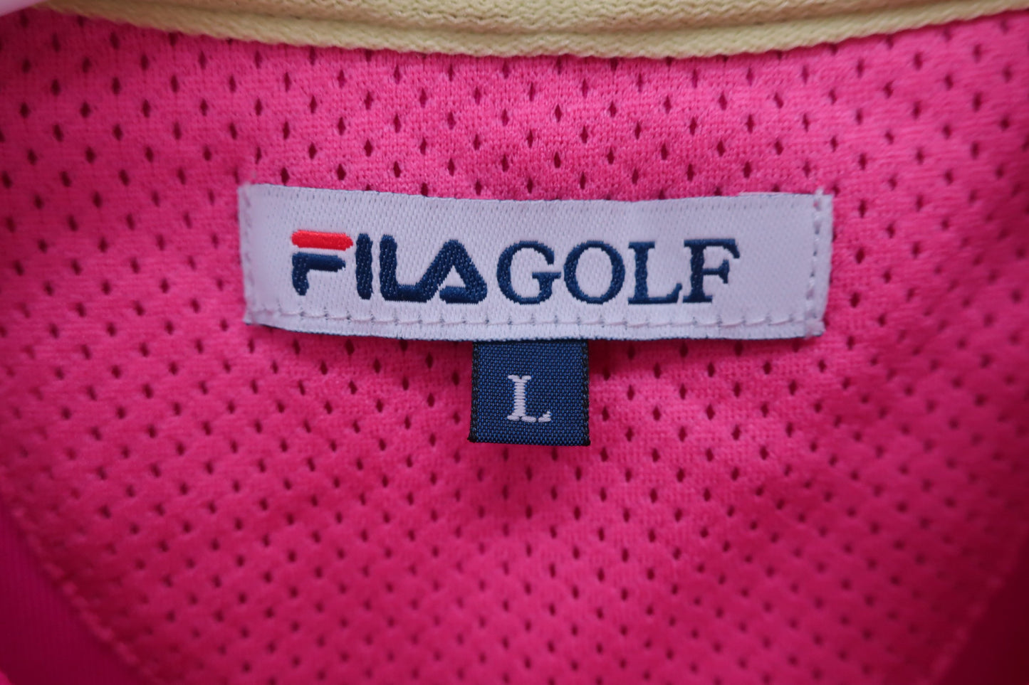 【美品】FILA GOLF(フィラゴルフ) ポロシャツ ピンク レディース L ゴルフ用品 2406-0018 中古