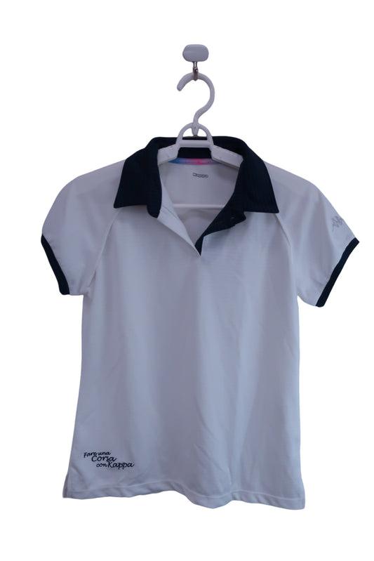【美品】Kappa(カッパ) ポロシャツ 白 レディース L ゴルフ用品 2406-0020 中古