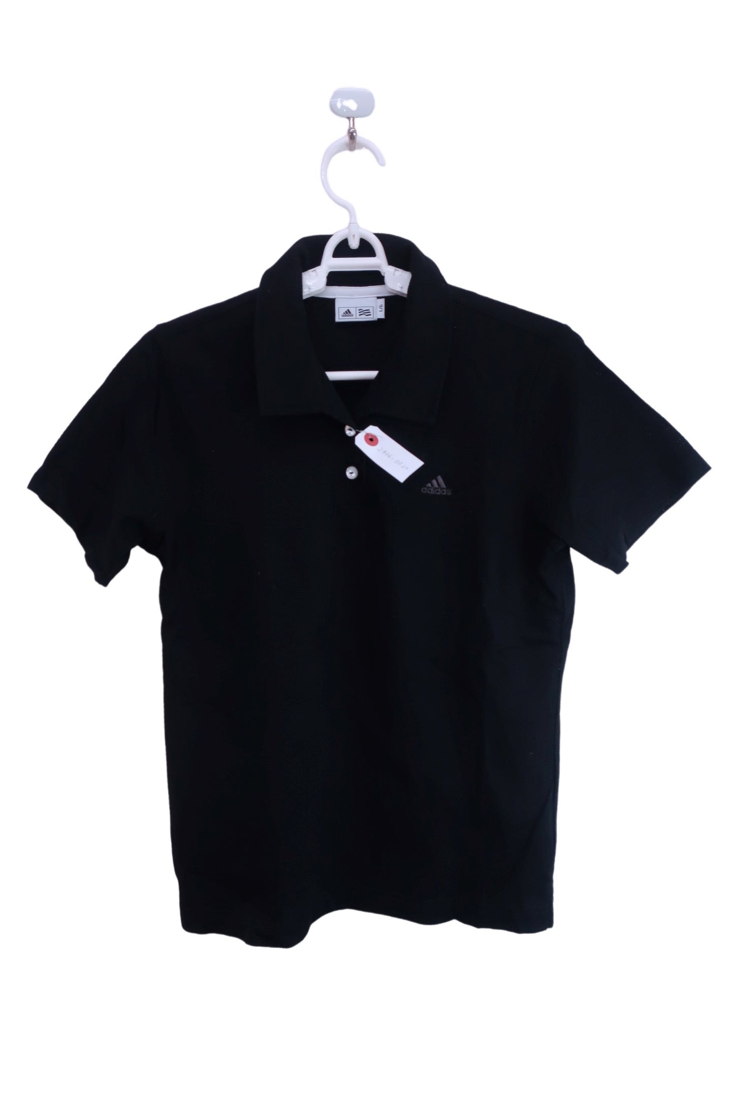 【美品】adidas(アディダス) ポロシャツ 黒 レディース L ゴルフ用品 2406-0022 中古