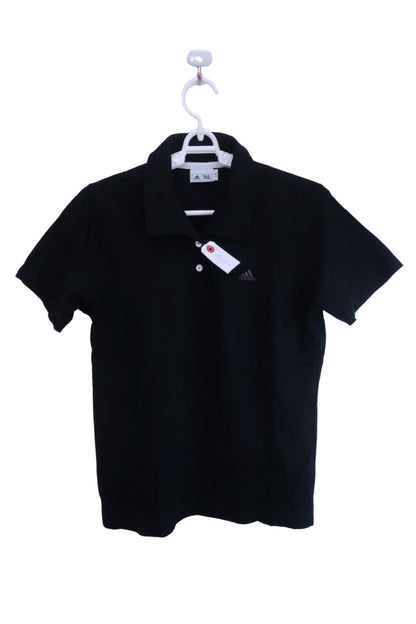 【美品】adidas(アディダス) ポロシャツ 黒 レディース L ゴルフ用品 2406-0022 中古