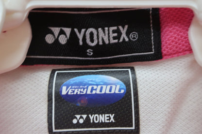 YONEX(ヨネックス) ポロシャツ ピンク白ボーダー レディース S ゴルフ用品 2406-0027 中古