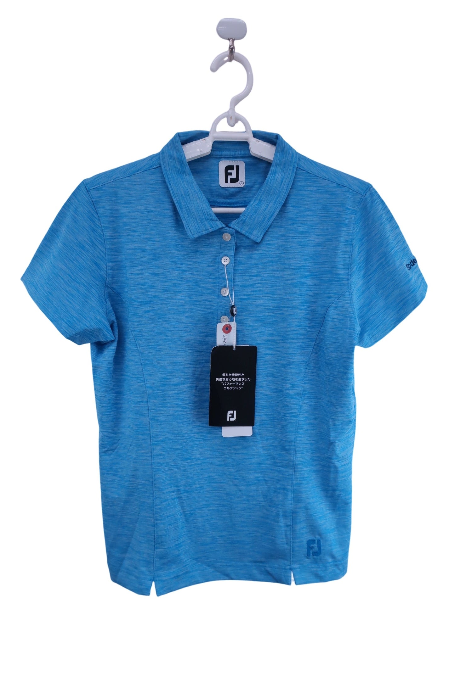 【未使用品】FOOTJOY(フットジョイ) ポロシャツ 水色 レディース L ゴルフ用品 2406-0222 新品