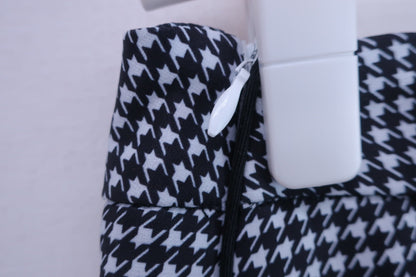 【美品】PGM GOLF スカート 白黒千鳥柄 レディース M ゴルフ用品 2406-0248 中古