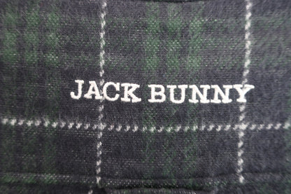 Jack Bunny(ジャックバニー) 長袖ポロシャツ 緑チェック メンズ 6 262-6261103 B