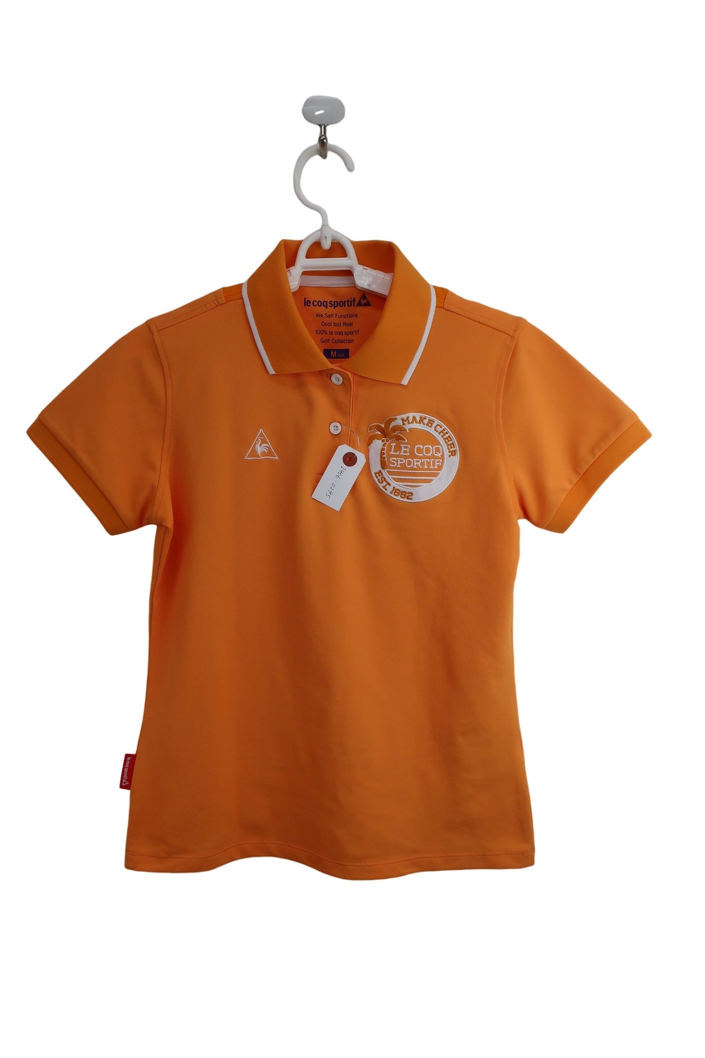 【超美品】le coq sportif(ルコックスポルティフ) ポロシャツ オレンジ レディース M ゴルフ用品 2406-0295 中古