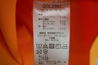 【超美品】le coq sportif(ルコックスポルティフ) ポロシャツ オレンジ レディース M ゴルフ用品 2406-0295 中古