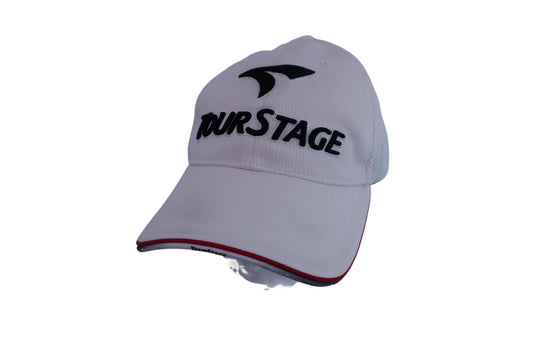 TOURSTAGE(ツアーステージ) キャップ 白赤ライン メンズ L(57~60cm) A
