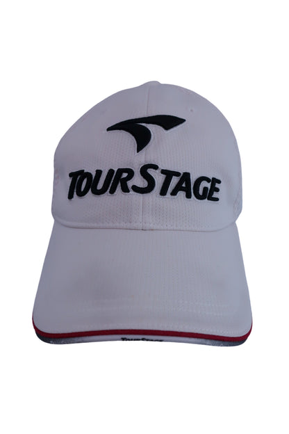 TOURSTAGE(ツアーステージ) キャップ 白赤ライン メンズ L(57~60cm) A