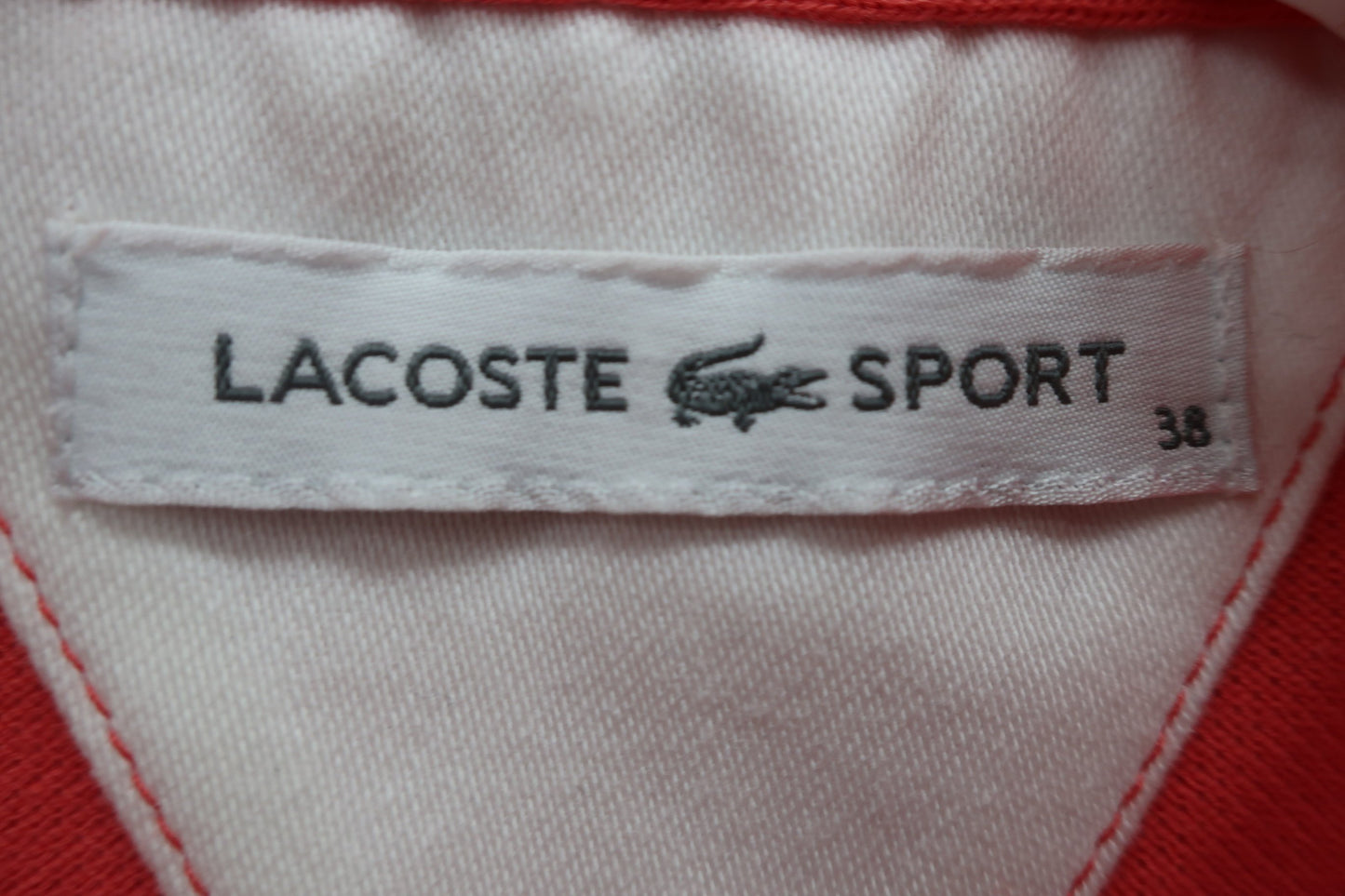 LACOSTE(ラコステ) ポロシャツワンピース 朱色 レディース 38 ゴルフ用品 2406-0346 中古