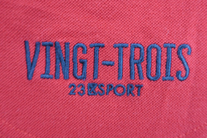 【美品】23区 GOLF(23区ゴルフ) ポロシャツワンピース 赤 レディース M~L ゴルフ用品 2406-0359 中古