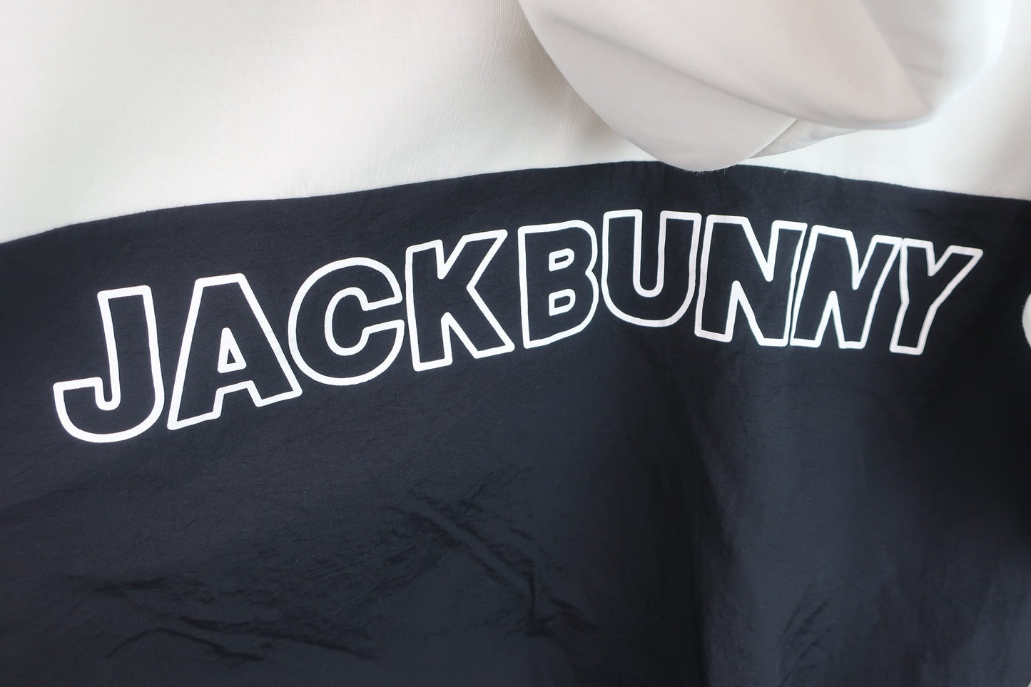 Jack Bunny(ジャックバニー) スウェット切替長袖パーカー アイボリー×ブラック レディース 0 263-2262950 B