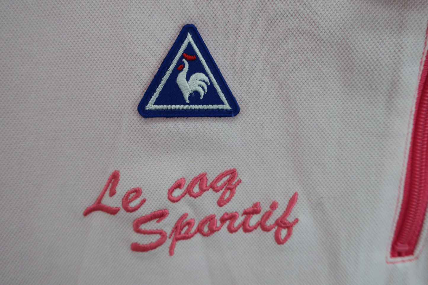 le coq sportif(ルコックスポルティフ) ハーフジップシャツ 白ピンク レディース M A