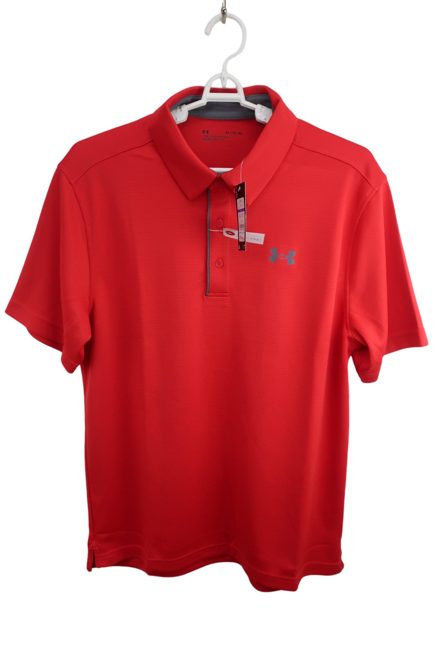 【未使用品】UNDER ARMOUR(アンダーアーマー) ポロシャツ 赤 メンズ XL ゴルフ用品 2406-0461 新品