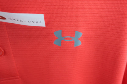 【未使用品】UNDER ARMOUR(アンダーアーマー) ポロシャツ 赤 メンズ XL ゴルフ用品 2406-0461 新品