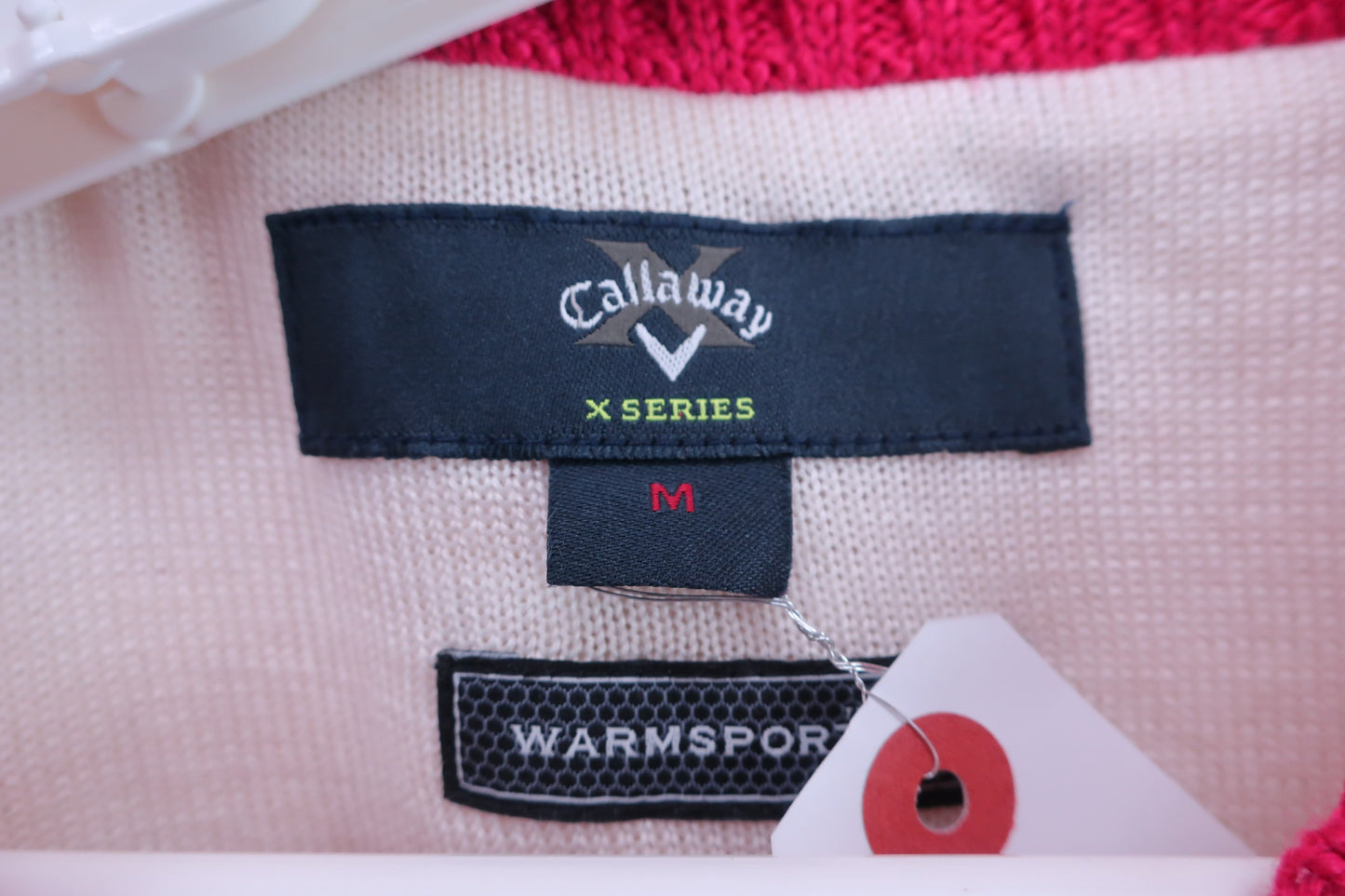 【美品】Callaway(キャロウェイ) ベスト 白ピンク レディース M 245-LKX261821 ゴルフ用品 2406-0521 中古