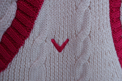 【美品】Callaway(キャロウェイ) ベスト 白ピンク レディース M 245-LKX261821 ゴルフ用品 2406-0521 中古