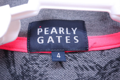 PEARLY GATES(パーリーゲイツ) ポロシャツ グレー総柄 メンズ 4 053-160373 A