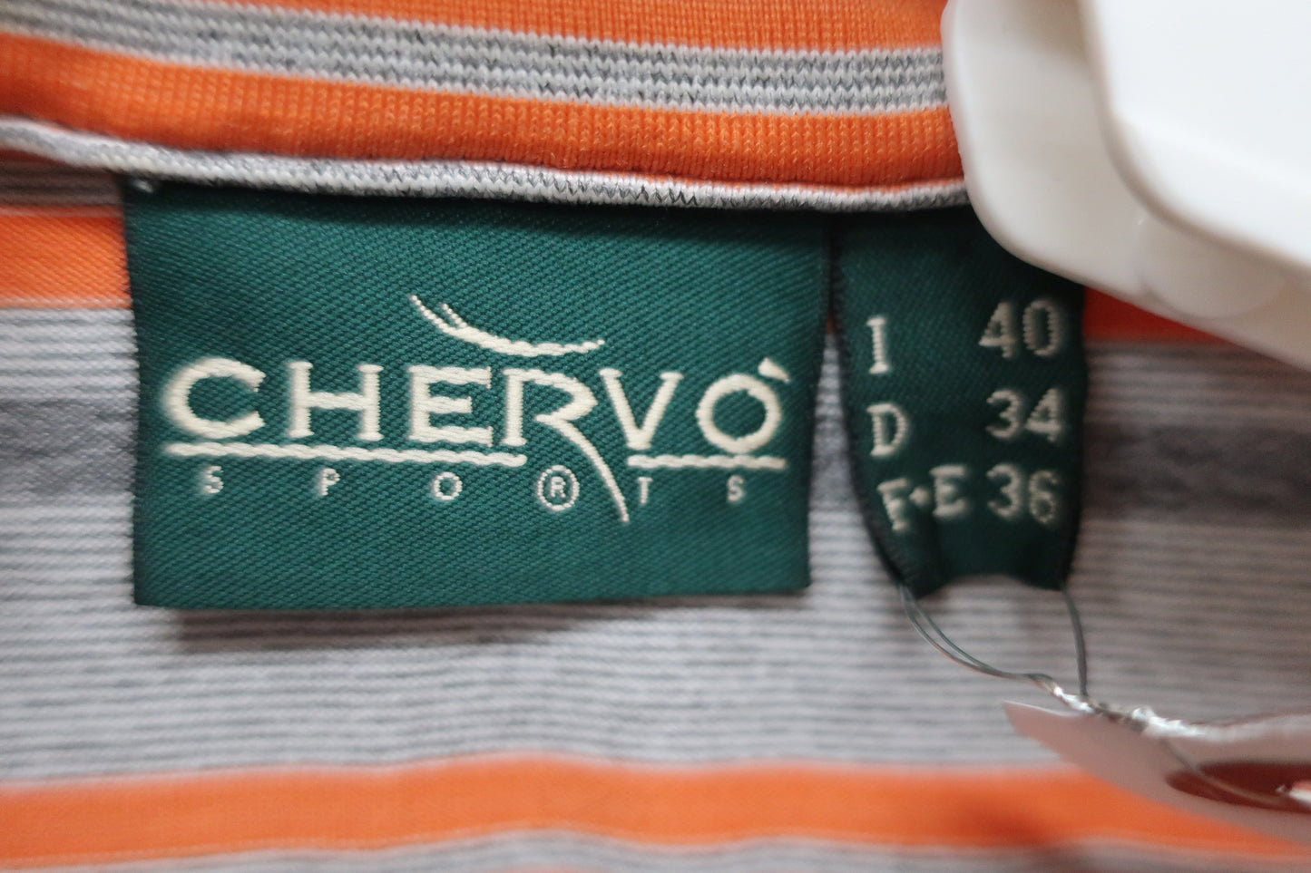 CHERVO SPORTS(シェルボスポーツ) ポロシャツ グレーオレンジボーダー レディース 40 ゴルフ用品 2406-0555 中古