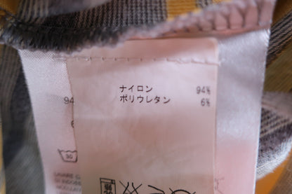 【美品】CHERVO SPORTS(シェルボスポーツ) ポロシャツ グレー黄色ボーダー レディース 42 ゴルフ用品 2406-0556 中古