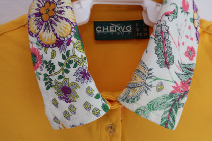 【美品】CHERVO SPORTS(シェルボスポーツ) ポロシャツ 黄橙 レディース 42 ゴルフ用品 2406-0557 中古