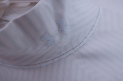 【美品】UNDER ARMOUR(アンダーアーマー) ハイネックシャツ 白 レディース LG ゴルフ用品 2406-0558 中古