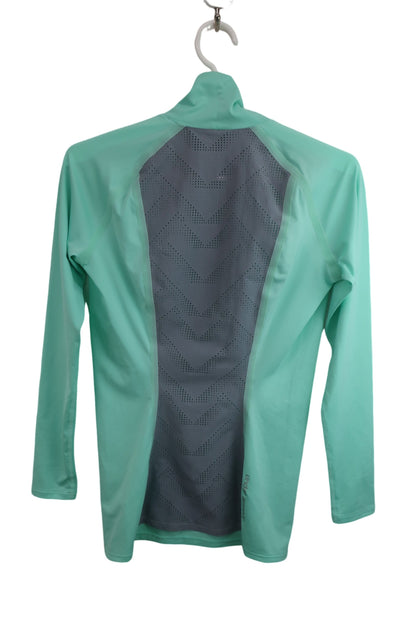 【美品】UNDER ARMOUR(アンダーアーマー) ハイネックシャツ エメラルドグリーン レディース LG ゴルフ用品 2406-0561 中古
