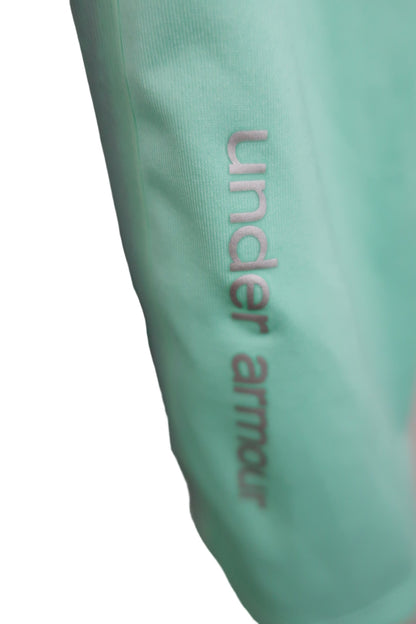 【美品】UNDER ARMOUR(アンダーアーマー) ハイネックシャツ エメラルドグリーン レディース LG ゴルフ用品 2406-0561 中古