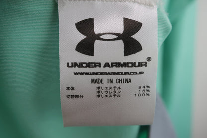 【美品】UNDER ARMOUR(アンダーアーマー) ハイネックシャツ エメラルドグリーン レディース LG ゴルフ用品 2406-0561 中古