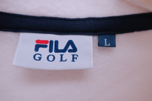 FILA GOLF(フィラゴルフ) ハーフジップトレーナー ホワイト レディース L A