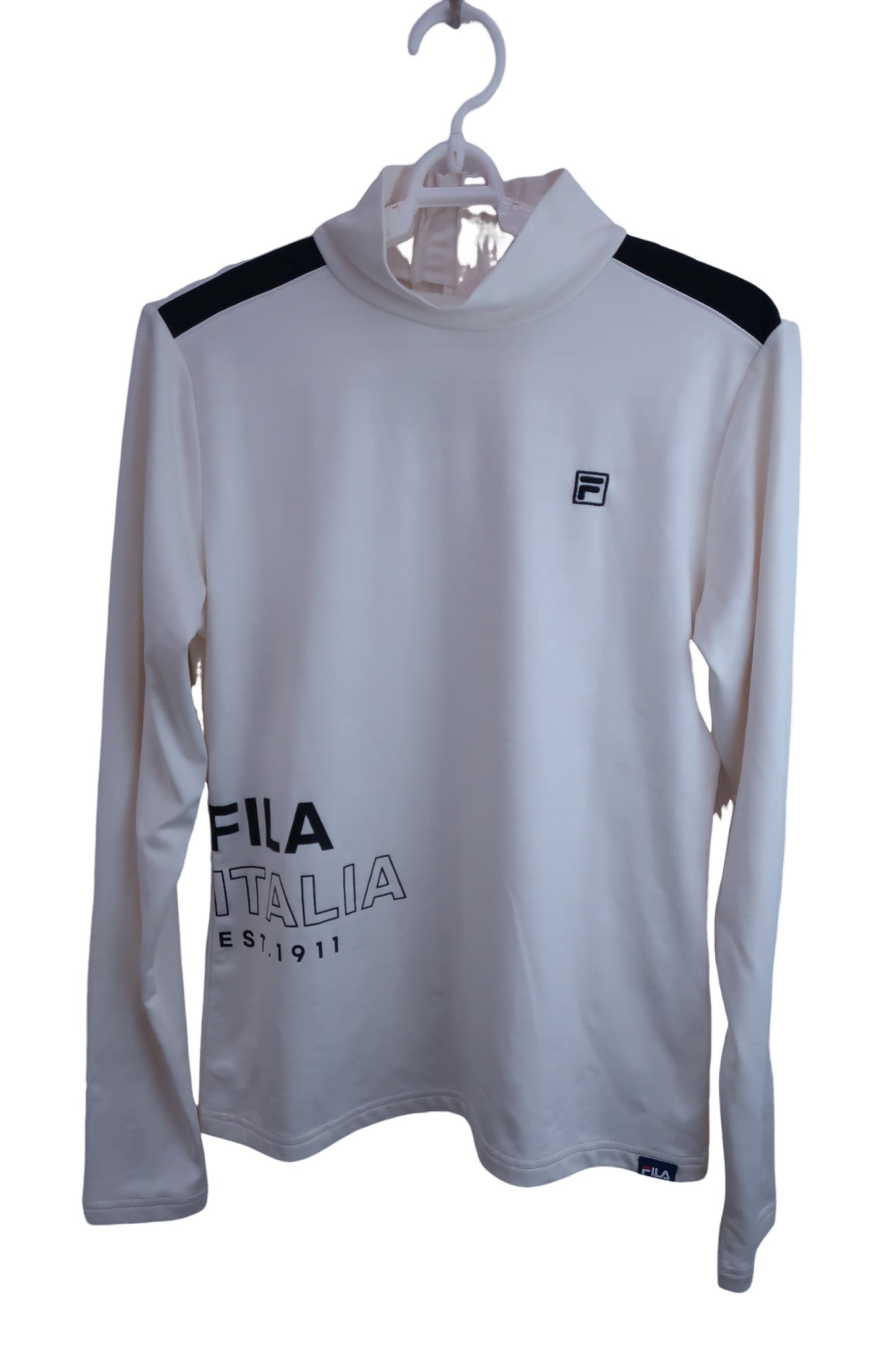 【美品】FILA GOLF ハイネックシャツ 白 レディース M ゴルフ用品 2407-0003 中古
