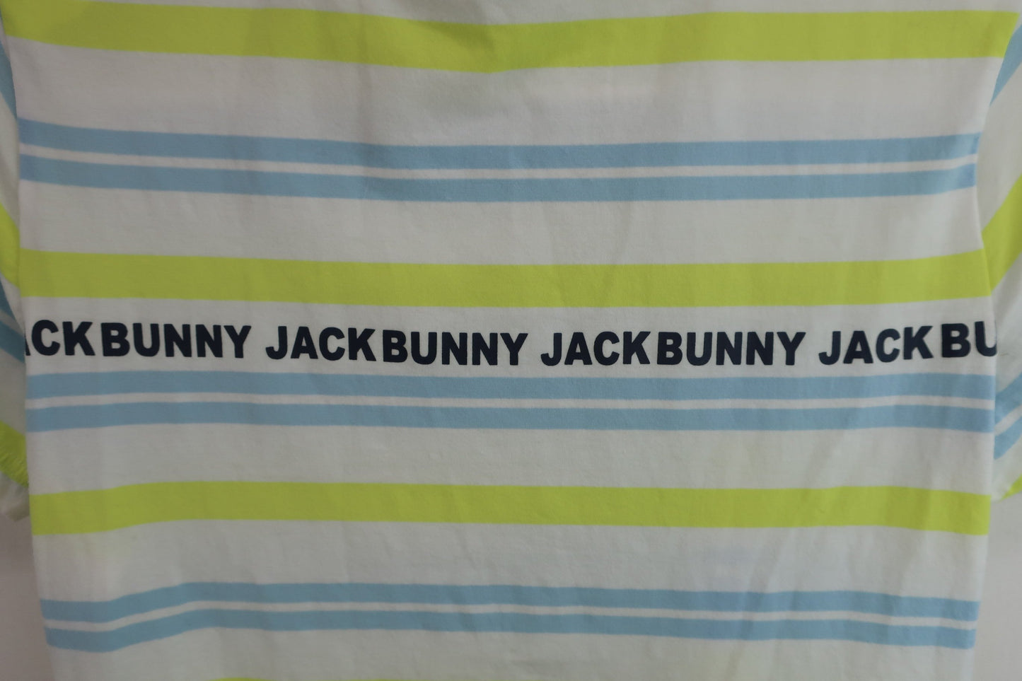 Jack Bunny(ジャックバニー) モックネック半袖シャツ 白黄緑水色 レディース 1 263-1167318 B