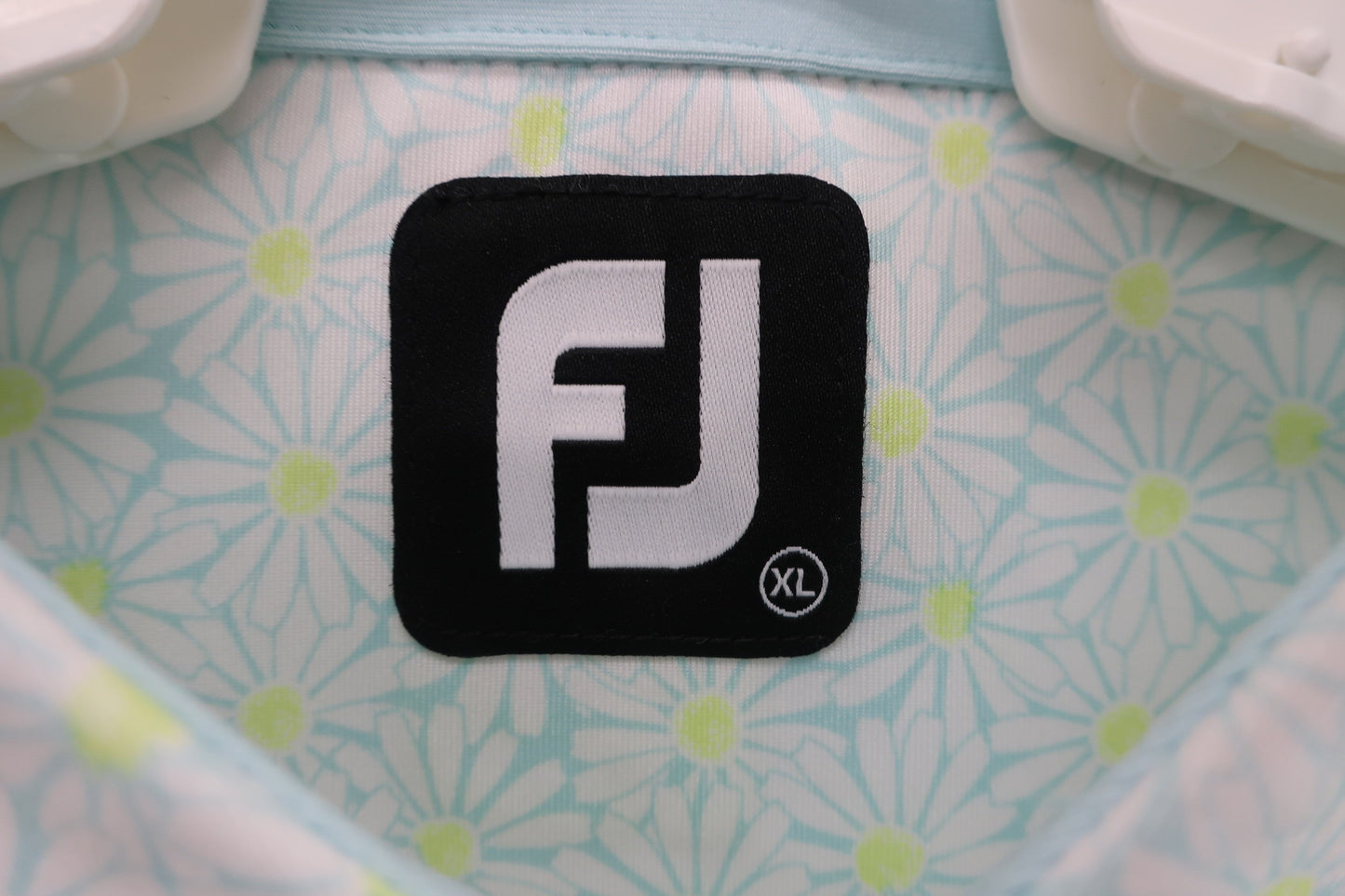 FOOTJOY(フットジョイ) ポロシャツ 白水色黄緑 メンズ XL N