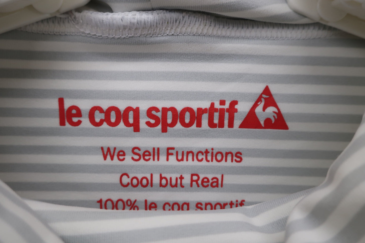 le coq sportif(ルコックスポルティフ) ハイネックシャツ 白グレーボーダー レディース M A