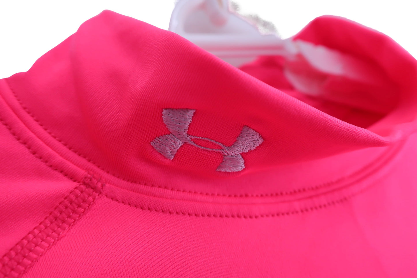 【美品】UNDER ARMOUR(アンダーアーマー) ハイネックシャツ ピンク レディース MD ゴルフ用品 2407-0339 中古