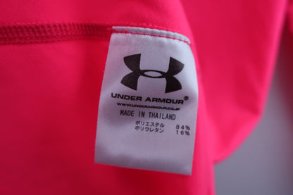 【美品】UNDER ARMOUR(アンダーアーマー) ハイネックシャツ ピンク レディース MD ゴルフ用品 2407-0339 中古