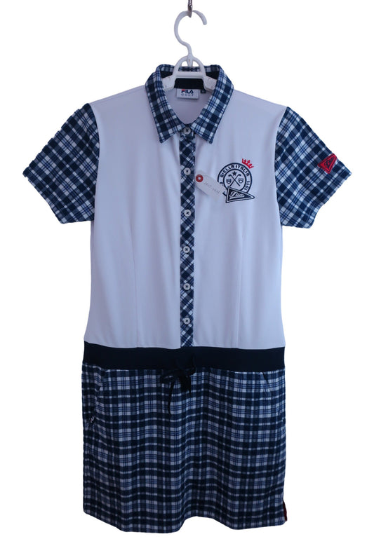 【美品】FILA GOLF(フィラゴルフ) ワンピース 白 レディース M ゴルフ用品 2407-0434 中古