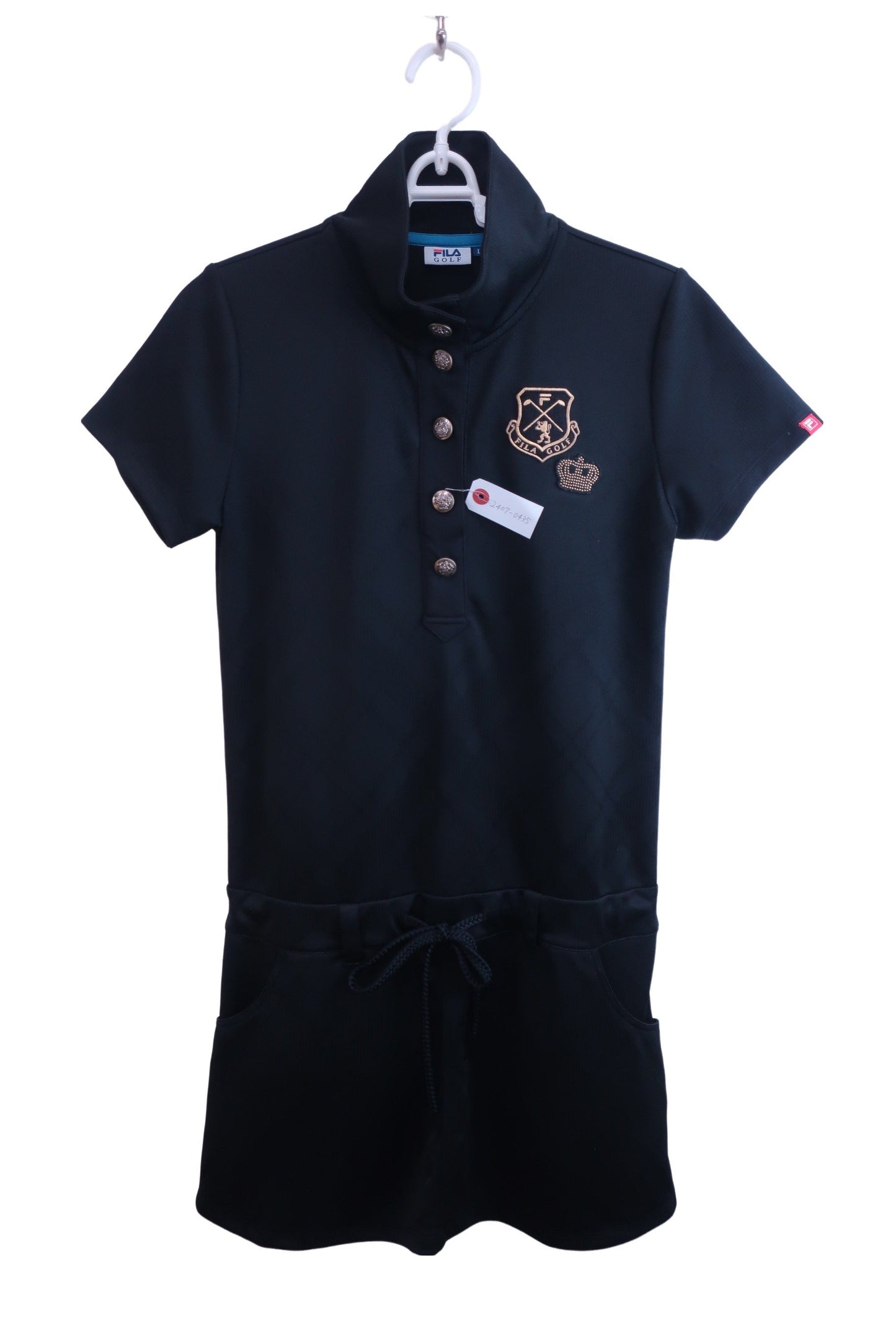 【美品】FILA GOLF(フィラゴルフ) ワンピース 黒 レディース L ゴルフ用品 2407-0435 中古