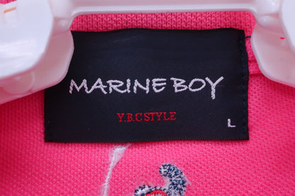 【美品】MARINE BOY ポロシャツ ピンク レディース L ゴルフ用品 2407-0464 中古