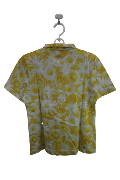 【美品】LANVIN SPORT(ランバンスポーツ) ポロシャツ ひまわり柄 レディース 38 ゴルフ用品 2407-0468 中古
