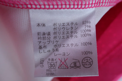 VIVA HEART(ビバハート) ポロシャツ 白ピンク レディース 40 ゴルフ用品 2407-0647 中古