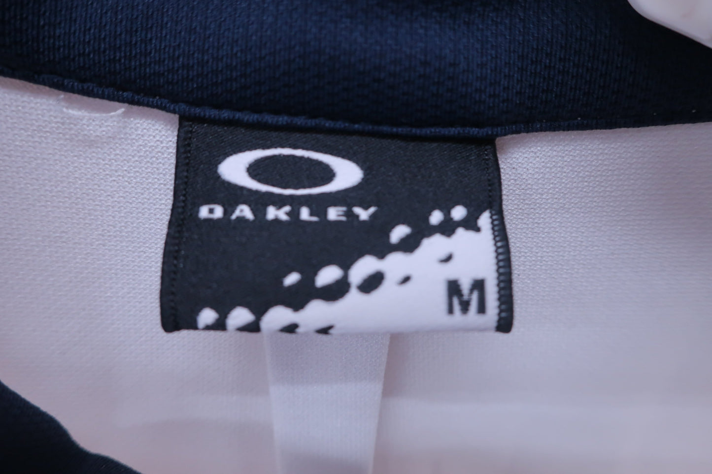 OAKLEY(オークリー) ハーフジップシャツ 白ネイビー メンズ M A