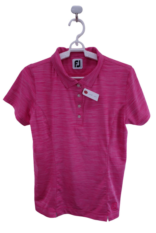 【美品】FOOTJOY(フットジョイ) ポロシャツ ピンク レディース L ゴルフ用品 2408-0071 中古