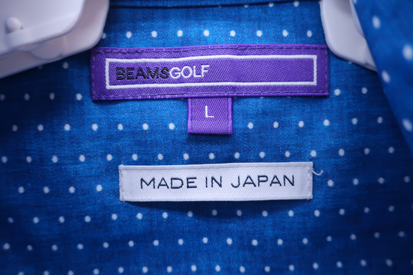 BEAMS GOLF(ビームスゴルフ) ウィンドブレーカー 青白ドット柄 メンズ L A