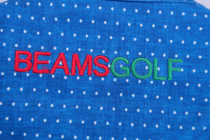 BEAMS GOLF(ビームスゴルフ) ウィンドブレーカー 青白ドット柄 メンズ L A