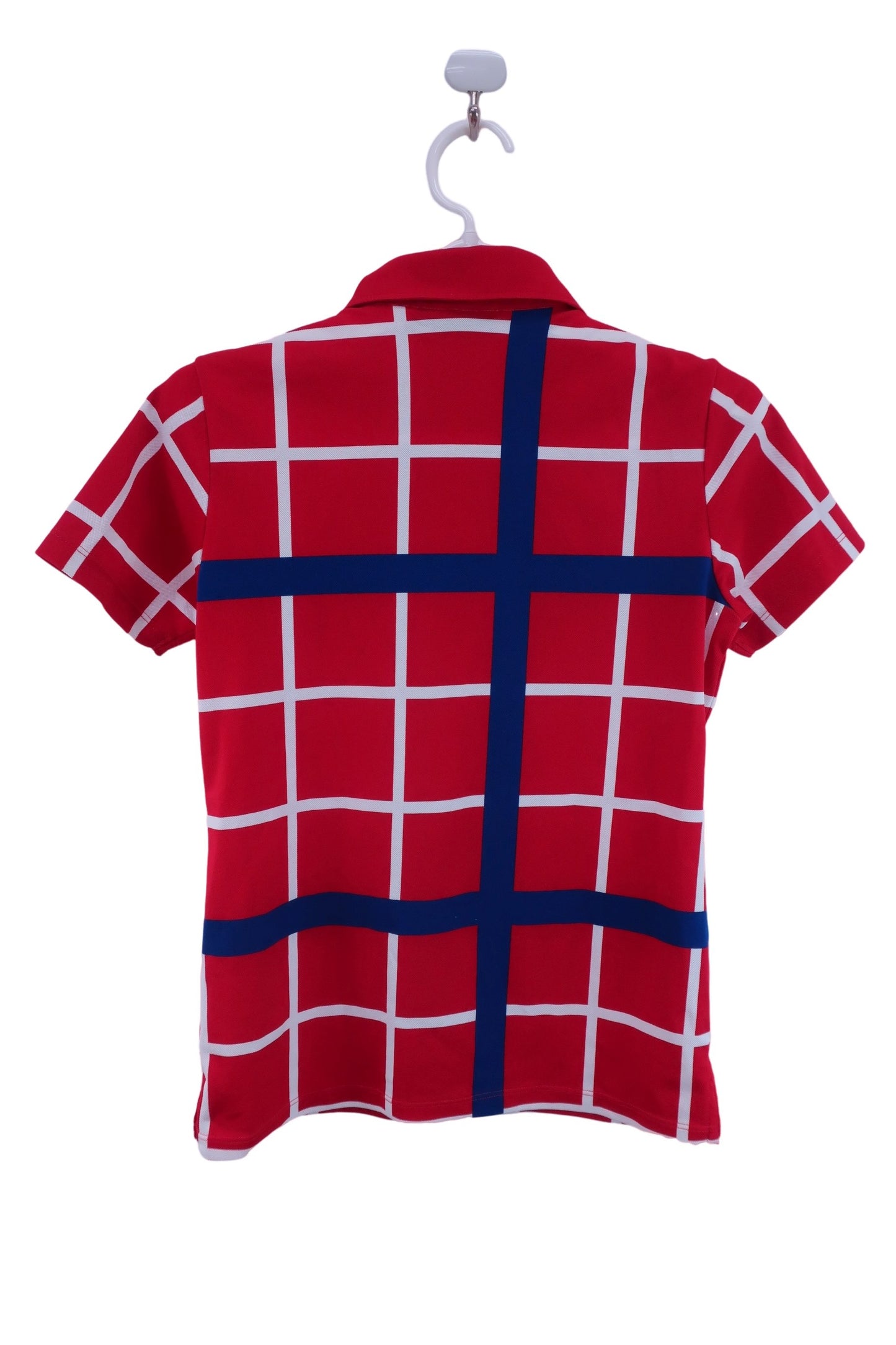 【美品】Kappa(カッパ) ポロシャツ 赤白 レディース S ゴルフ用品 2408-0100 中古