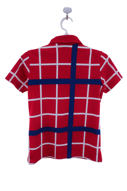 【美品】Kappa(カッパ) ポロシャツ 赤白 レディース S ゴルフ用品 2408-0100 中古