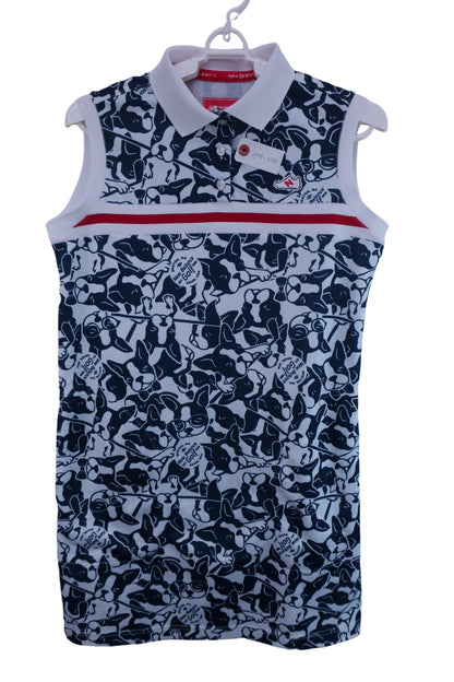 New Balance golf(ニューバランスゴルフ) ワンピース 白ネイビーパグ柄 レディース 0 012-9124502 A